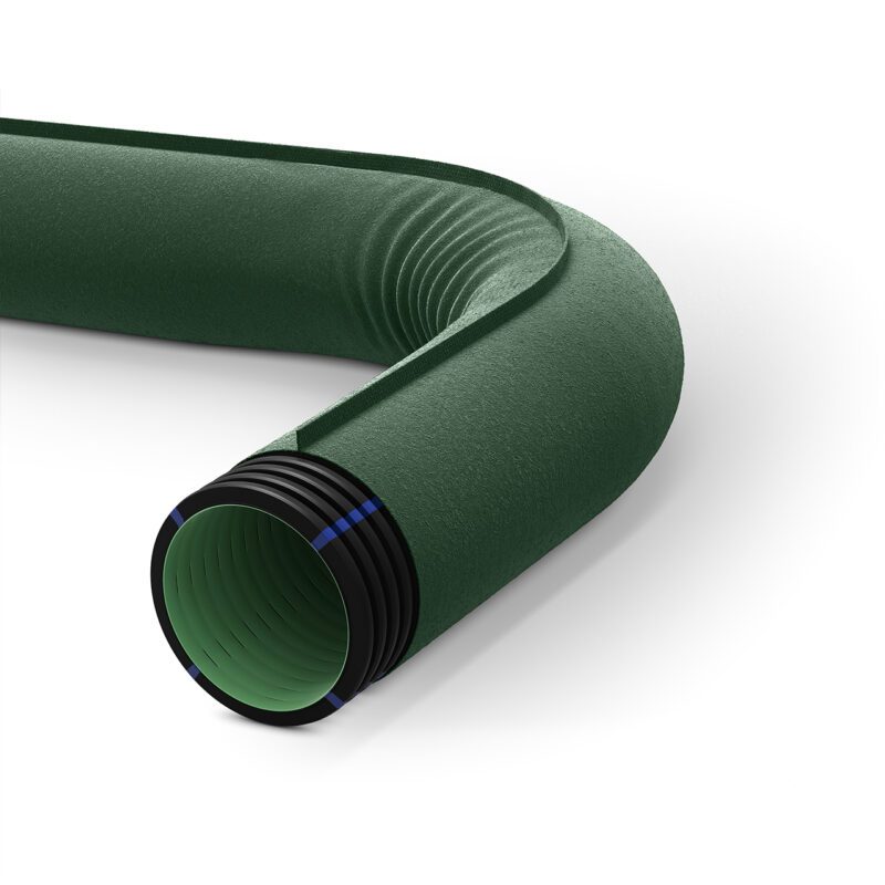 GEODRAIN PLUS doppelwandig strukturierte perforierte biegsame Rohre mit Geotextil