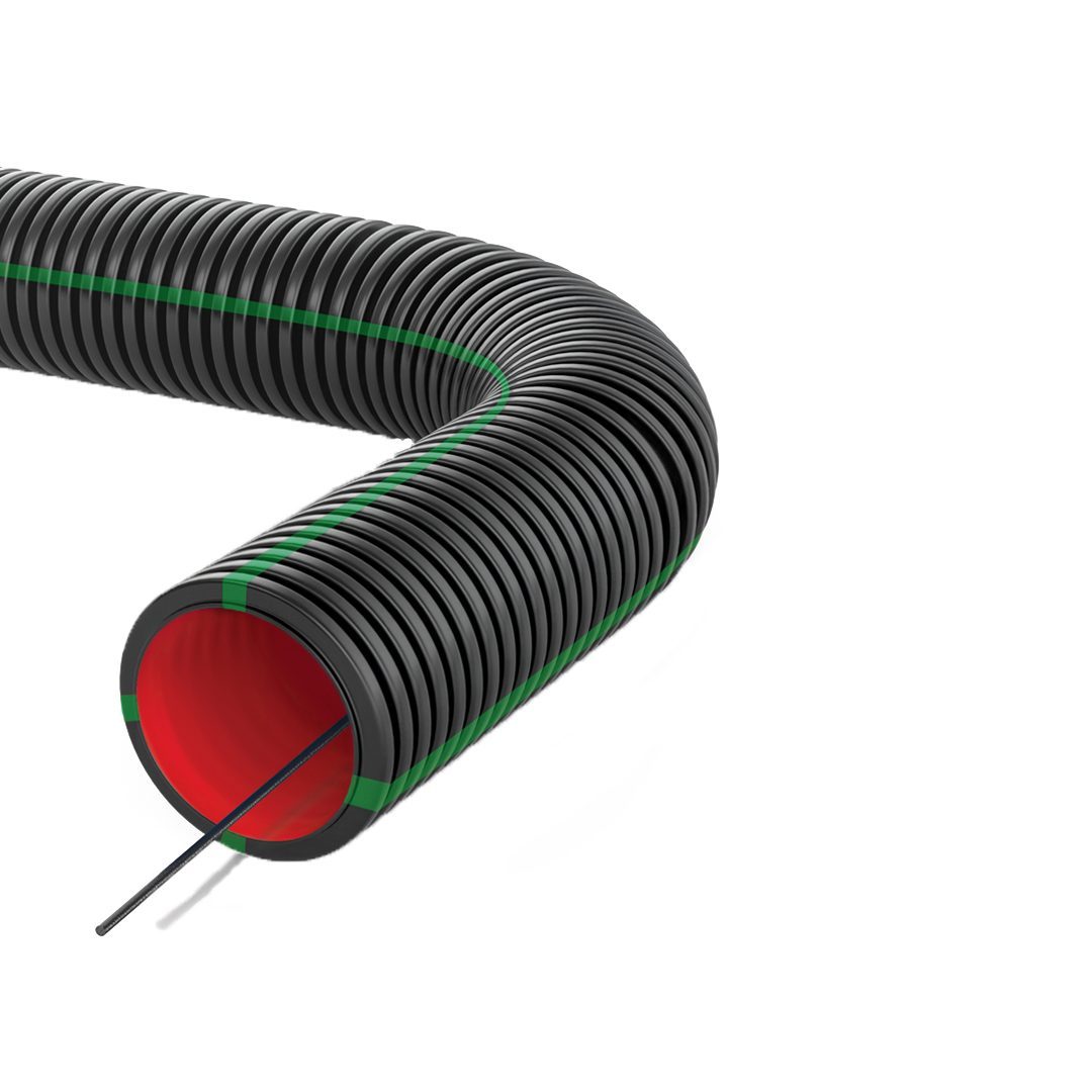 GEONFLEX Strukturiertes doppelwandiges, gewelltes und biegsames Rohr mit Farbkennzeichnung